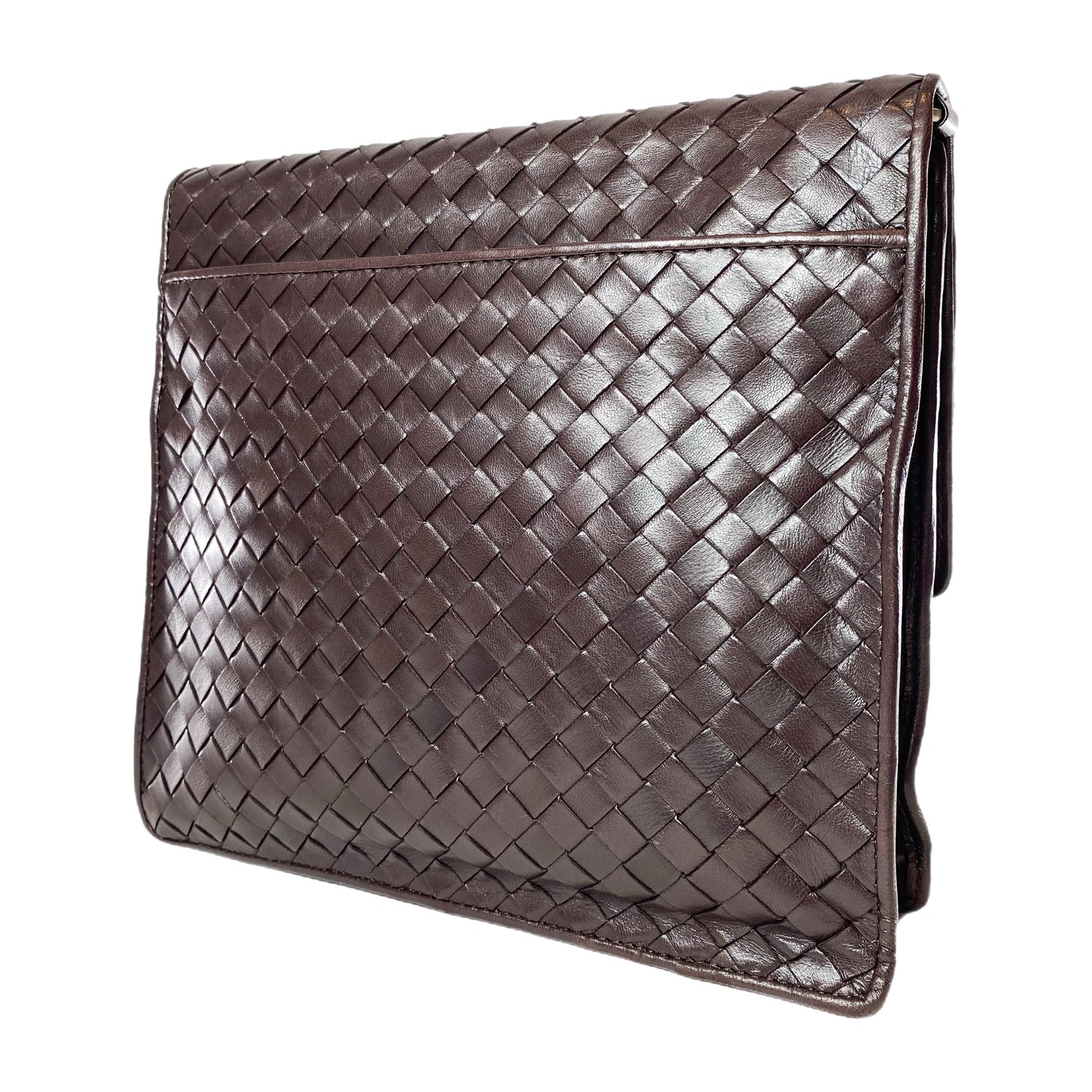 Bottega Veneta Brown Flap Bag with Chain