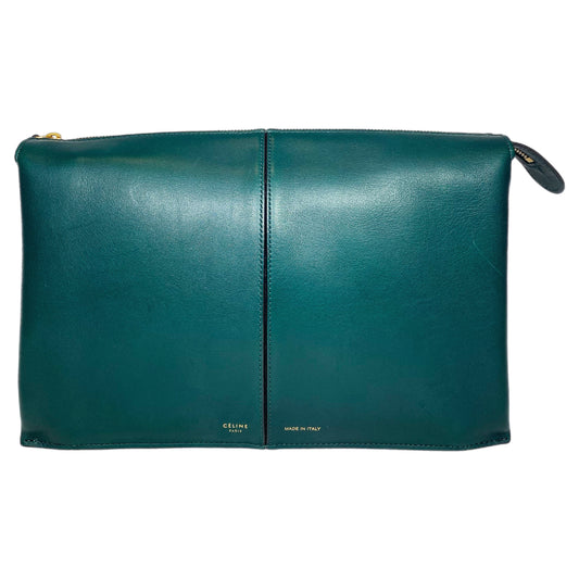 Celine Green Clutch with Chain