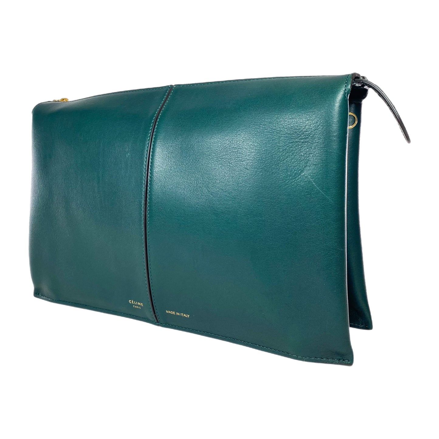 Celine Green Clutch with Chain