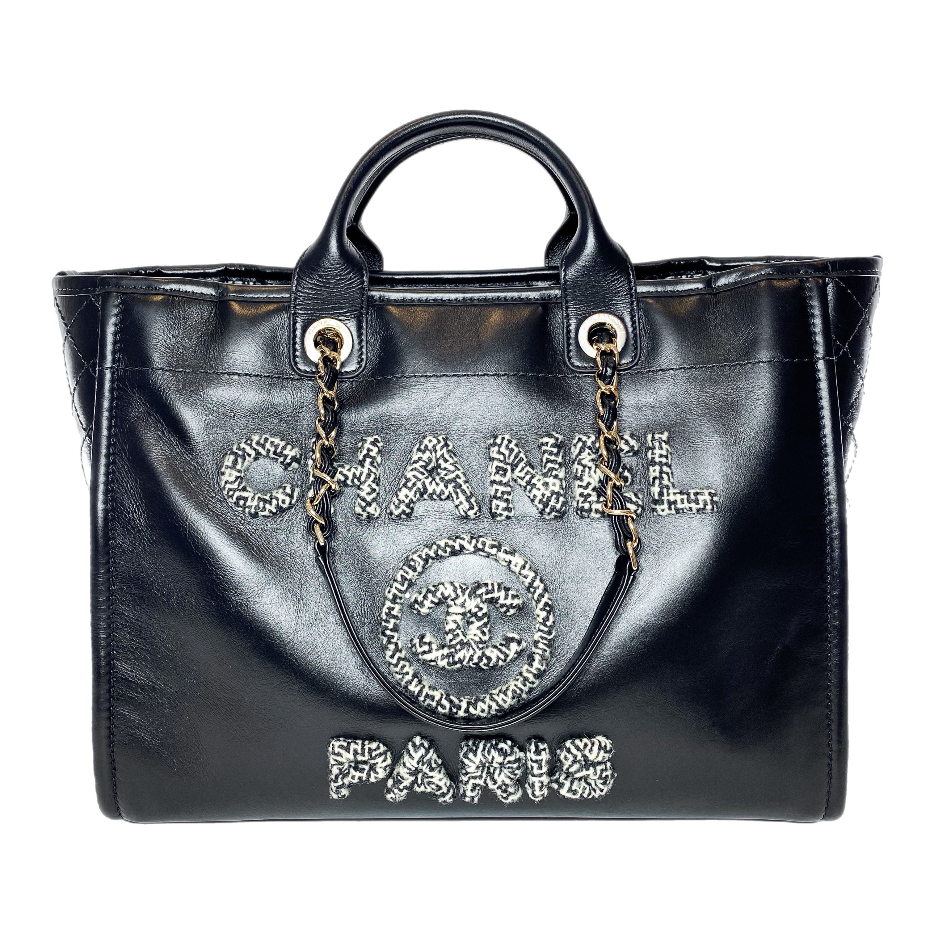 Chanel Black Tweed Deauville with Pouch – Consign of the Times ™