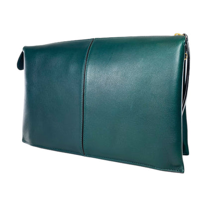 Celine Green Clutch with Chain