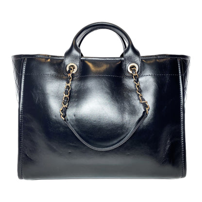 Chanel Black Tweed Deauville with Pouch