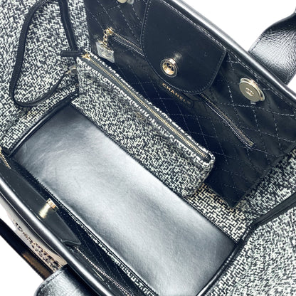 Chanel Black Tweed Deauville with Pouch