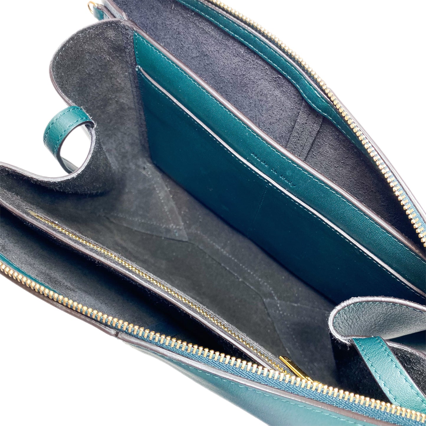 Celine Green Clutch with Chain