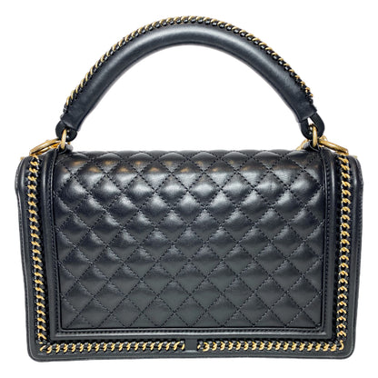 Chanel Black New Medium Chain Around Top Handle Boy Bag