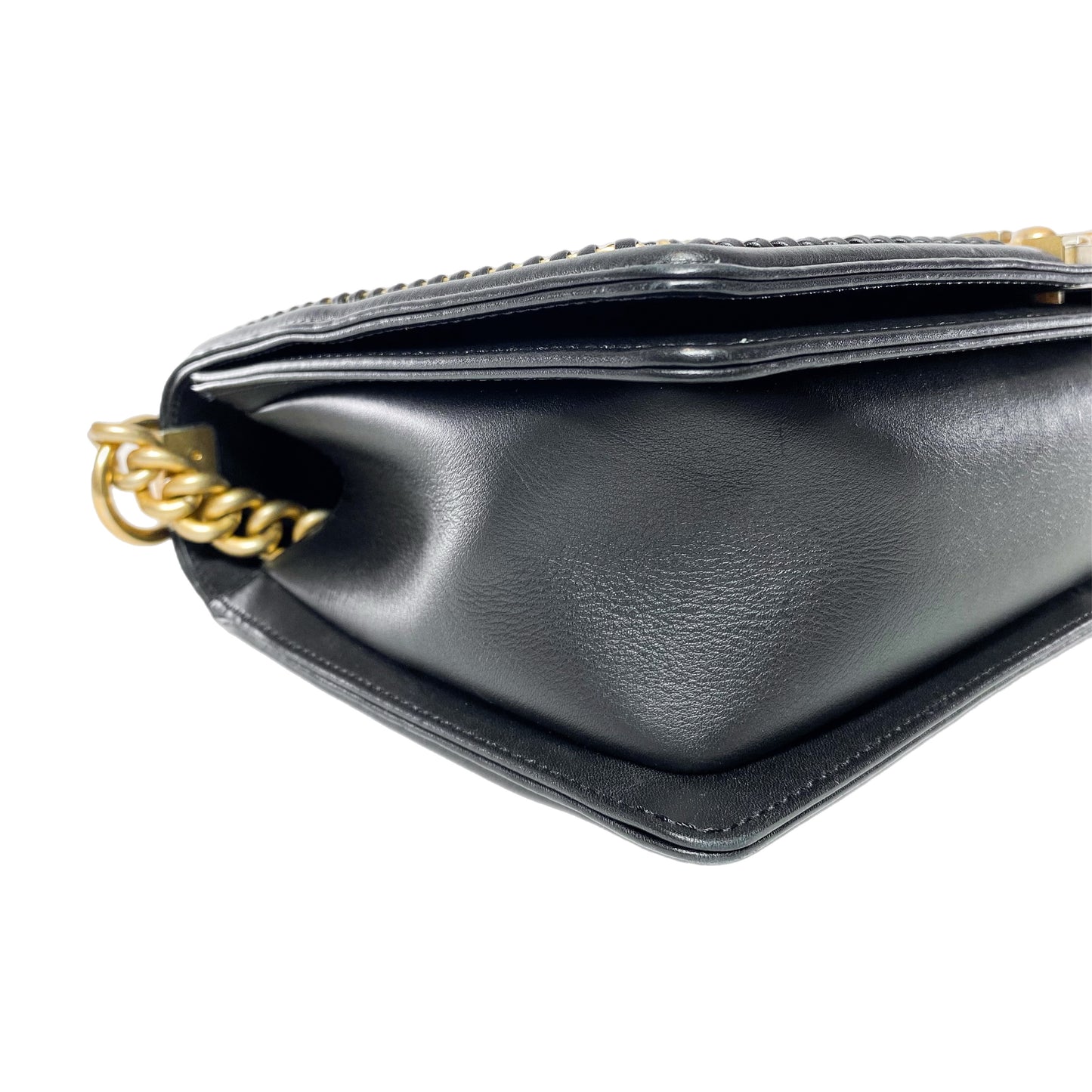 Chanel Black New Medium Chain Around Top Handle Boy Bag