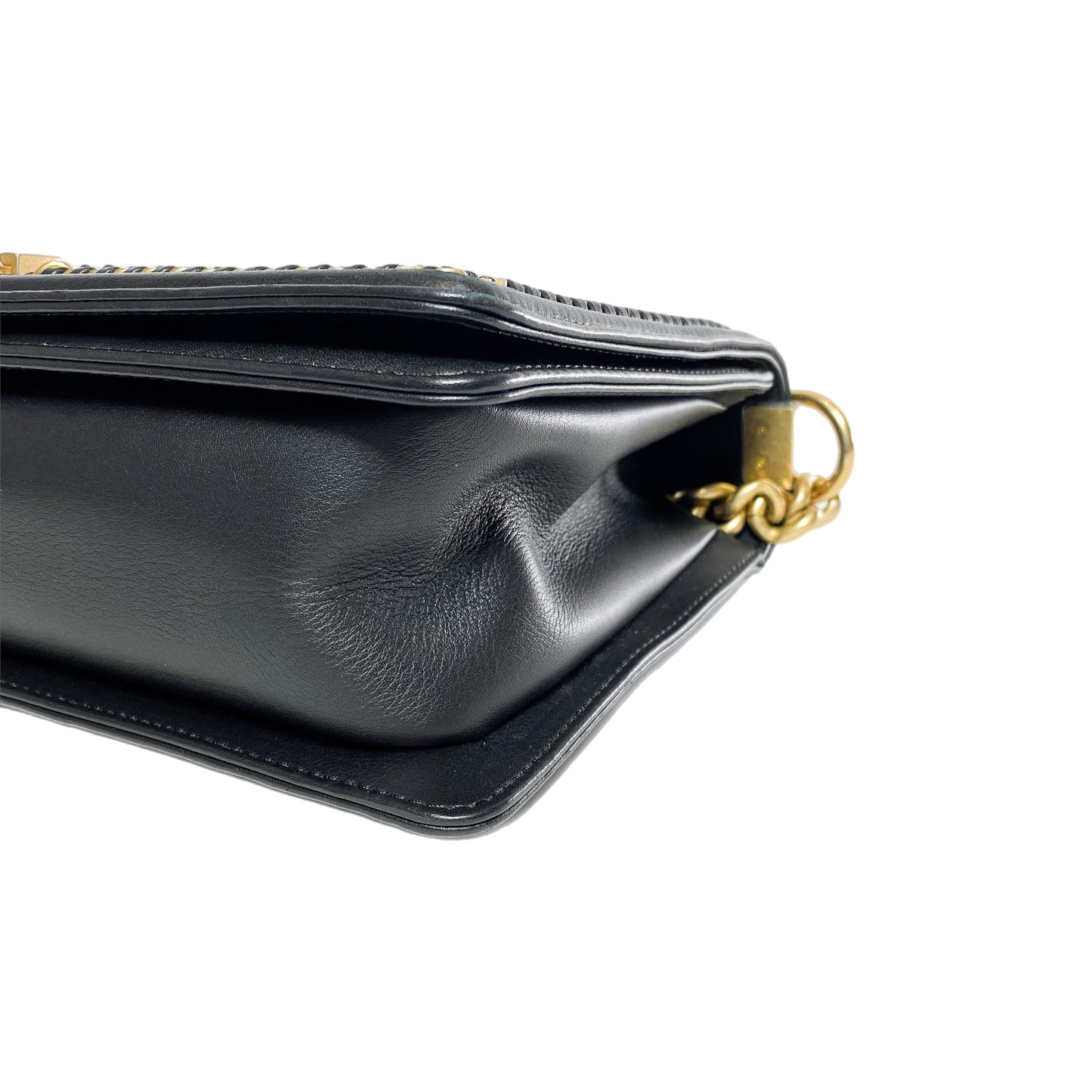 Chanel Black New Medium Chain Around Top Handle Boy Bag