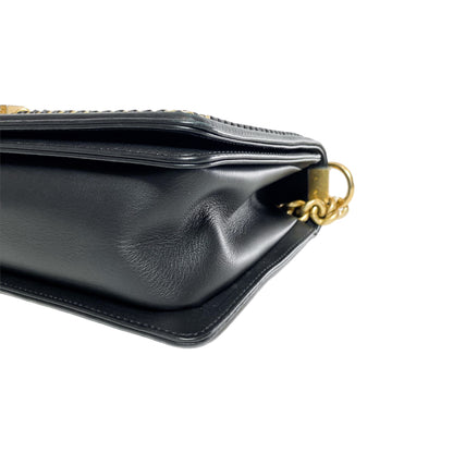 Chanel Black New Medium Chain Around Top Handle Boy Bag