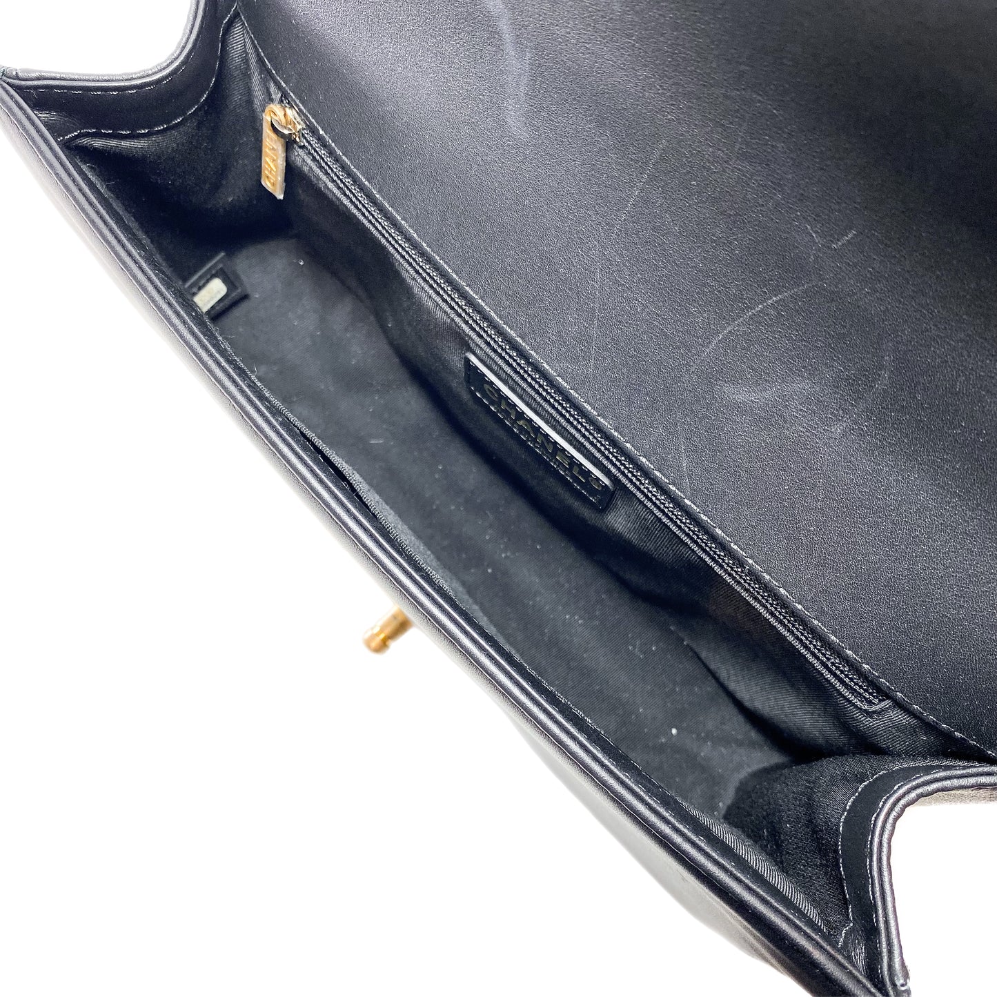 Chanel Black New Medium Chain Around Top Handle Boy Bag