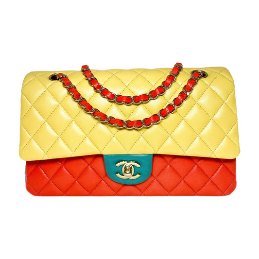 Chanel Tri-Color Medium Double Flap Bag - Online Only