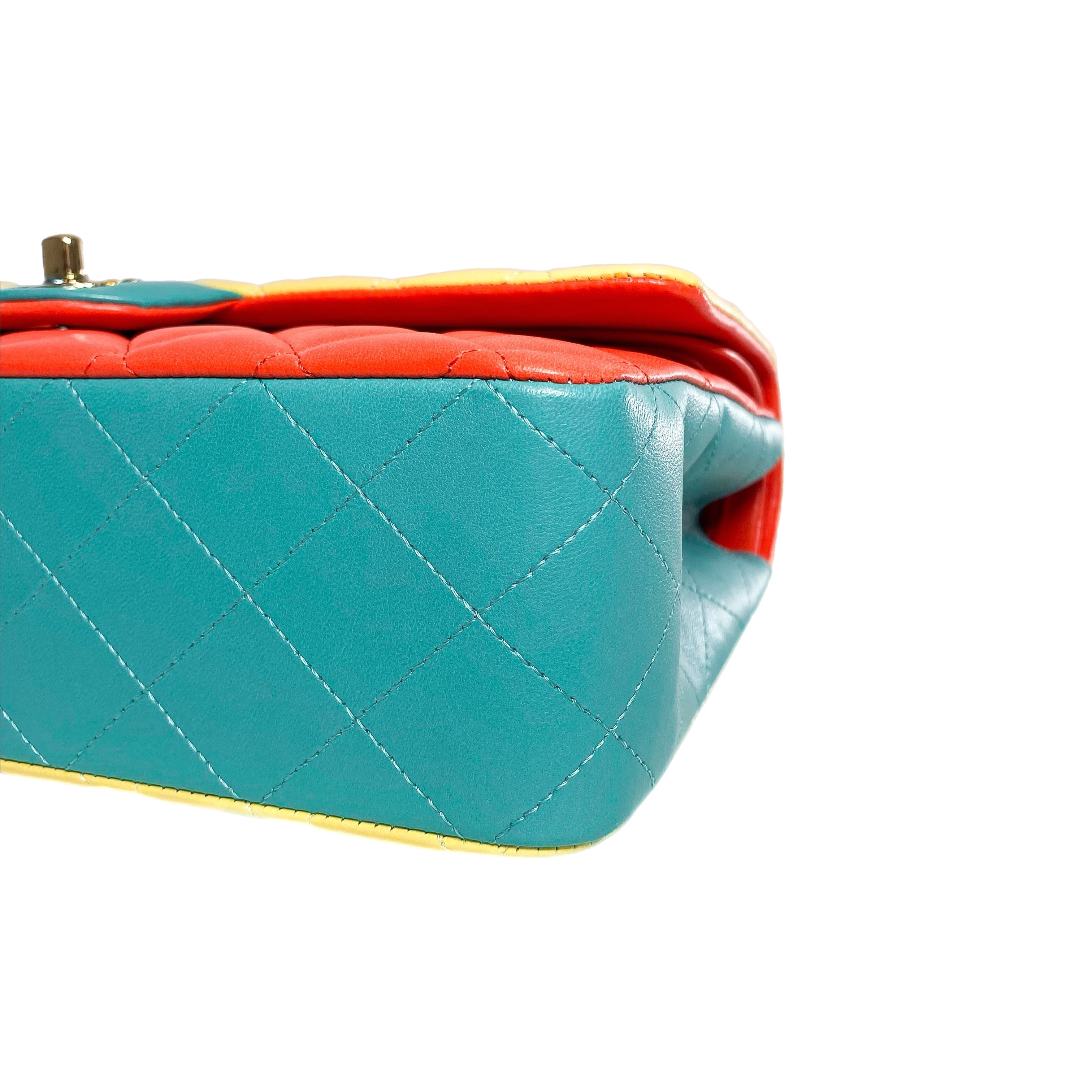 Chanel Tri-Color Medium Double Flap Bag