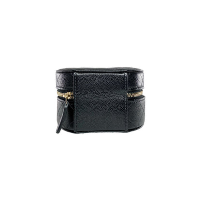 Chanel Black Round Top Handle Jewelry Box