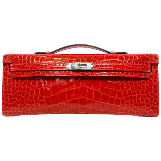 Hermes Kelly Cut Geranium Alligator Mississippiensis