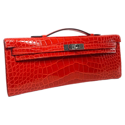 Hermes Kelly Cut Geranium Alligator Mississippiensis