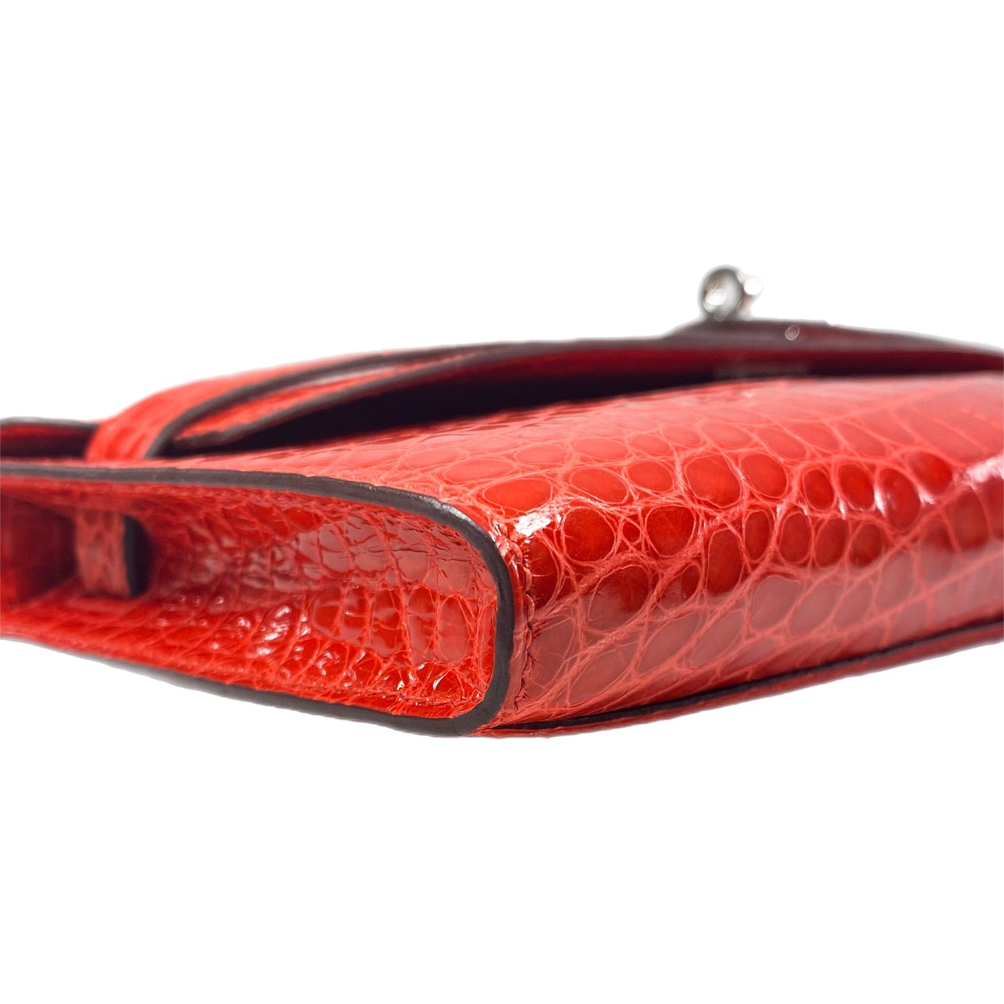 Hermes Kelly Cut Geranium Alligator Mississippiensis