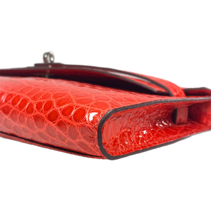 Hermes Kelly Cut Geranium Alligator Mississippiensis