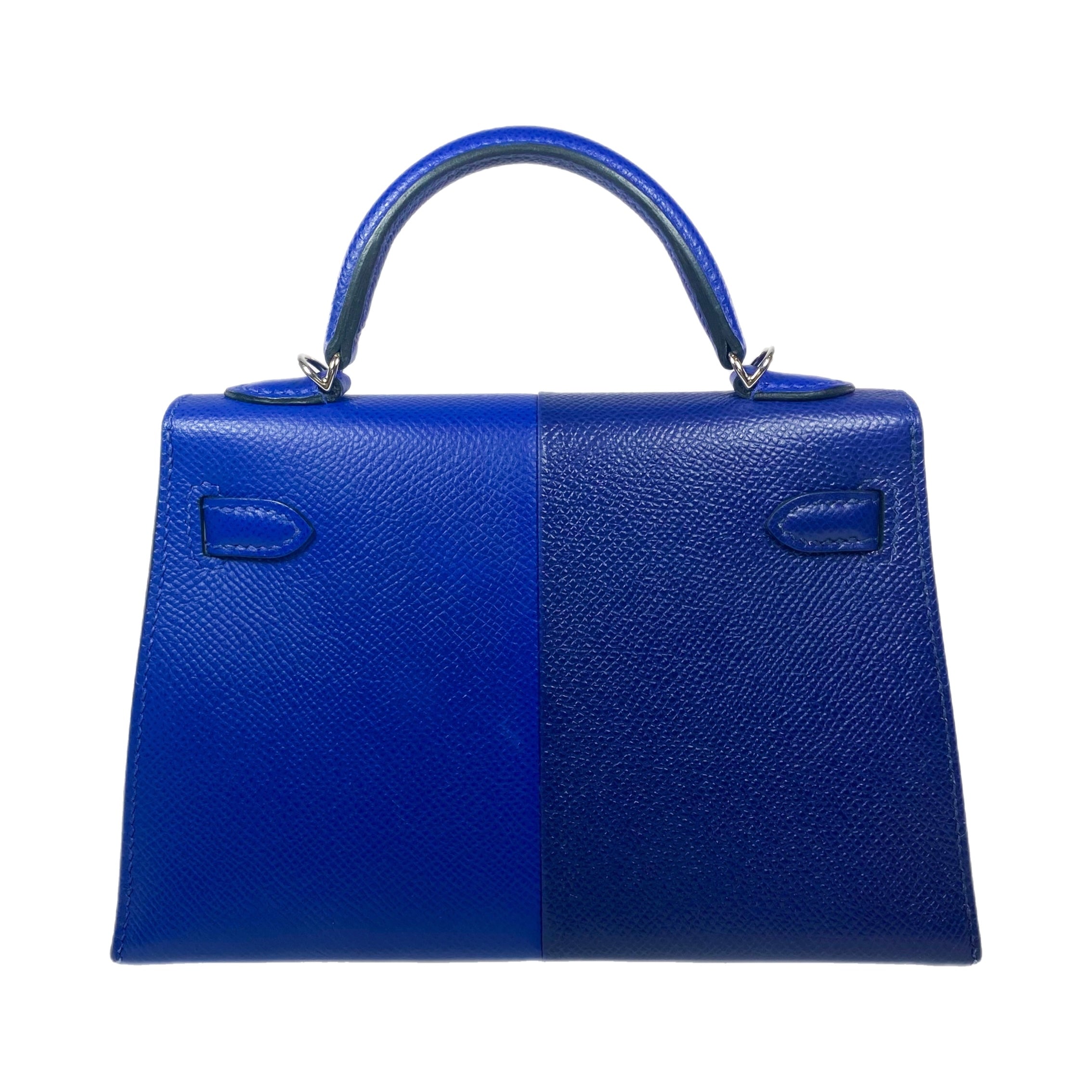 Hermes Mini Kelly 20 Bleu Encre Bleu Electric Palladium Hardware