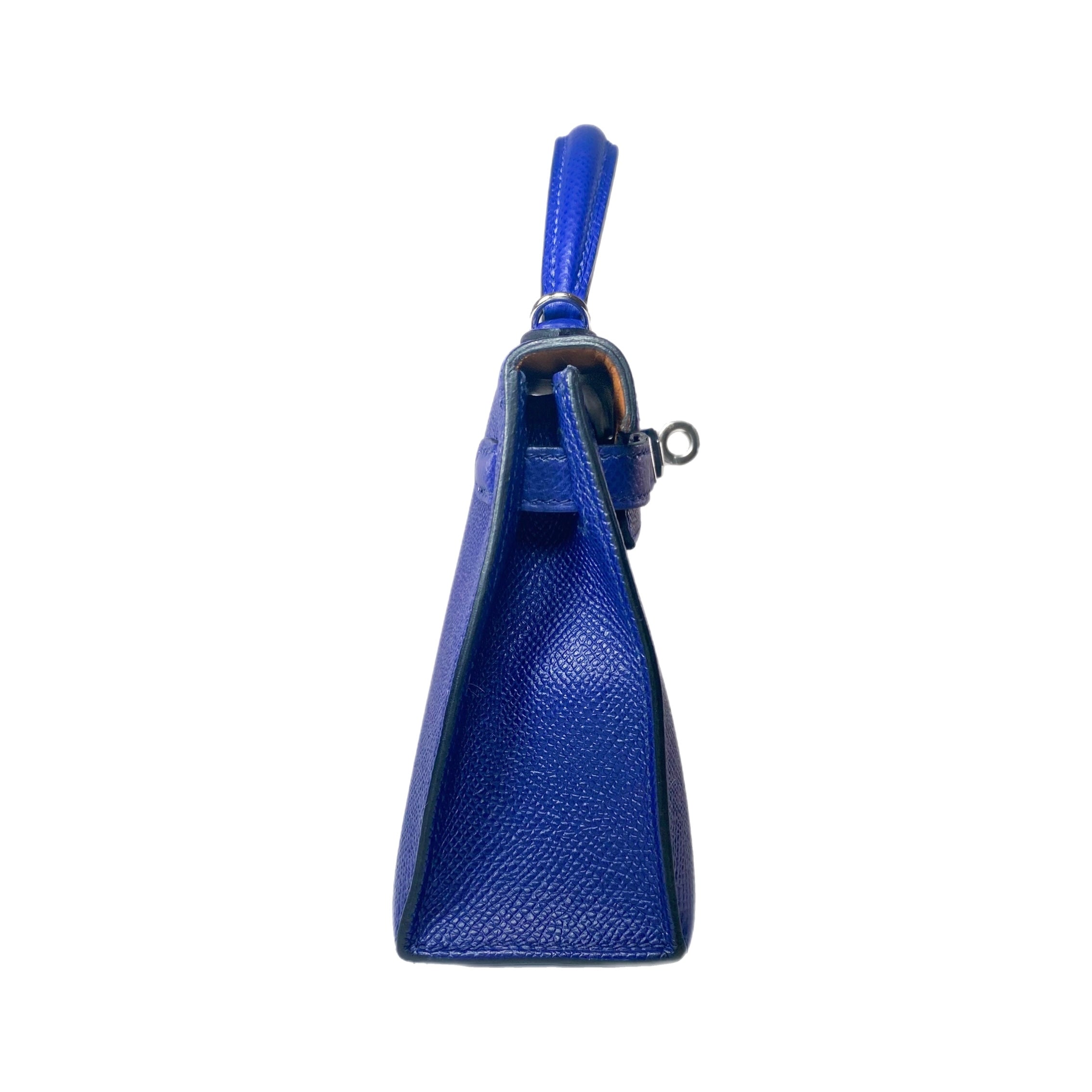 Hermes Mini Kelly 20 Bleu Encre Bleu Electric Palladium Hardware