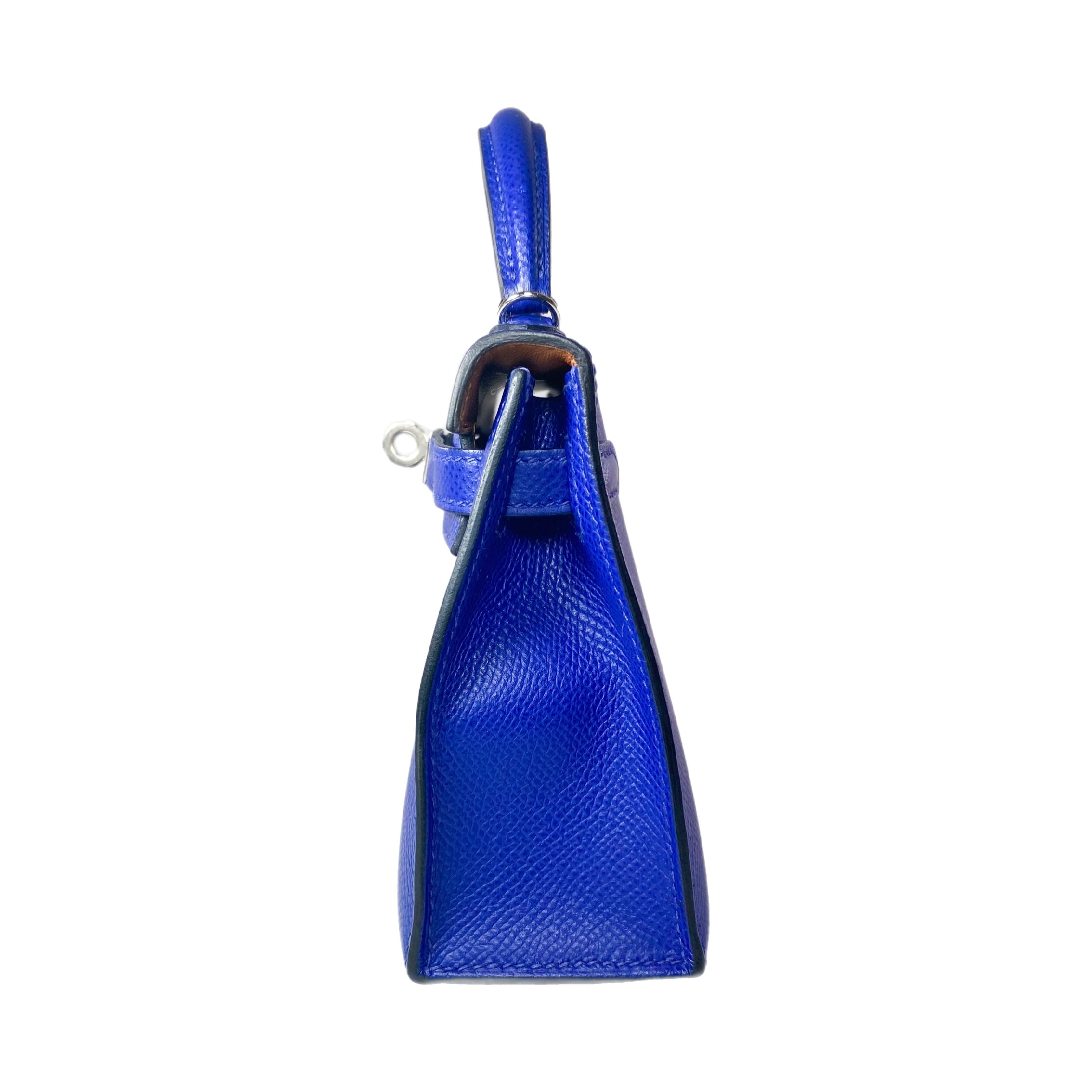 Hermes Mini Kelly 20 Bleu Encre Bleu Electric Palladium Hardware
