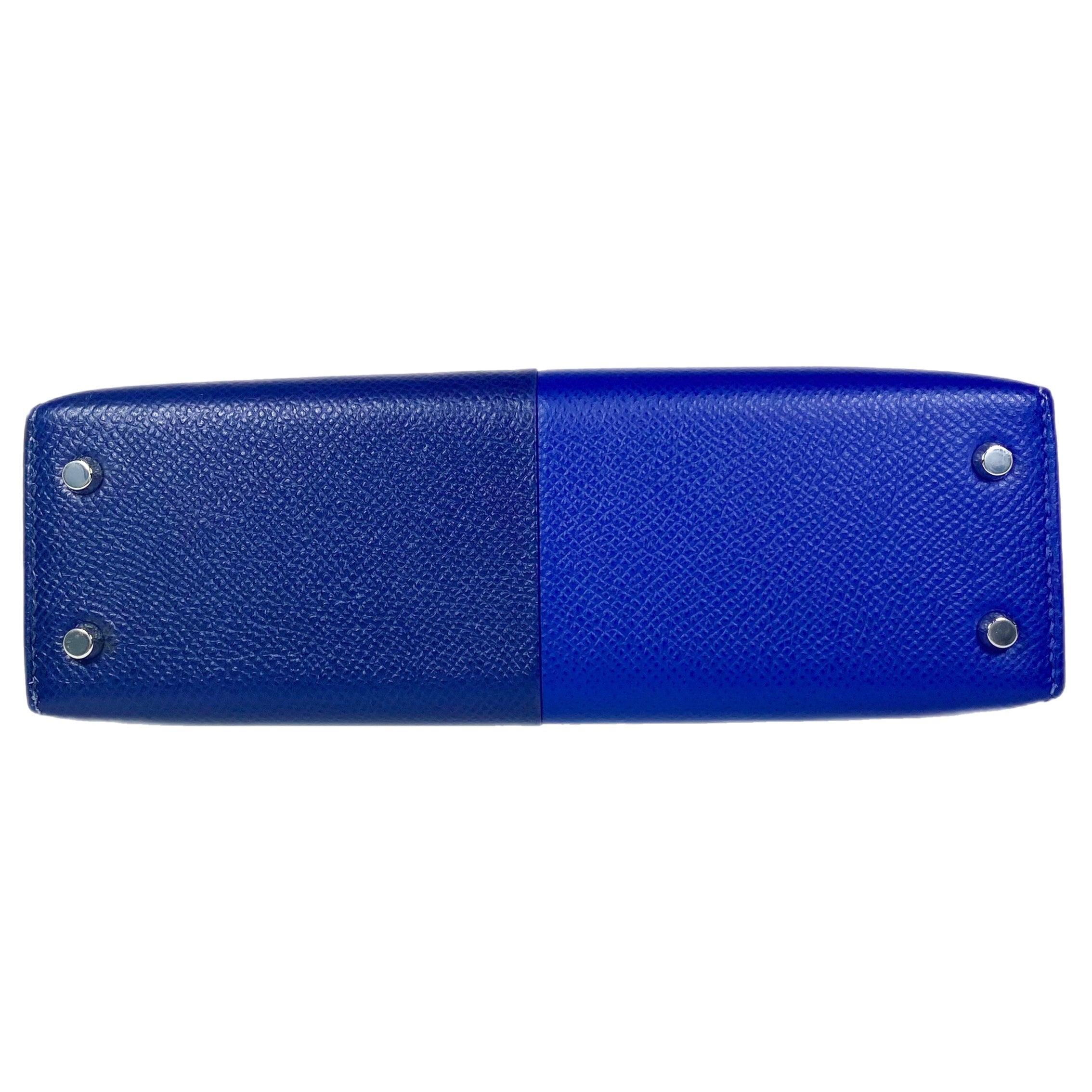 Hermes Mini Kelly 20 Bleu Encre Bleu Electric Palladium Hardware