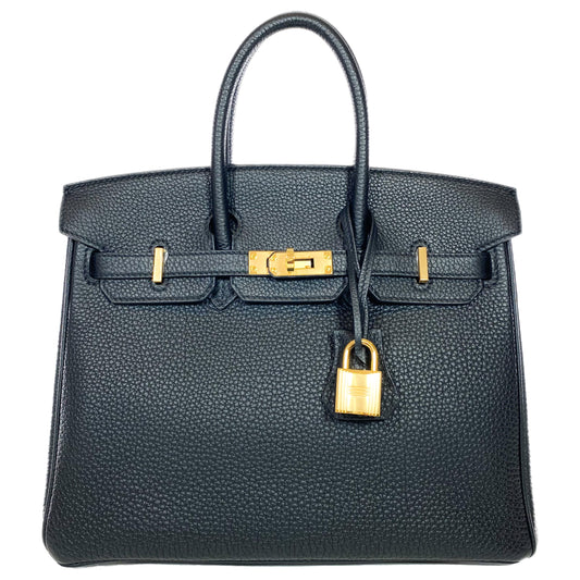 Hermes Birkin 25 Black Togo Gold Hardware
