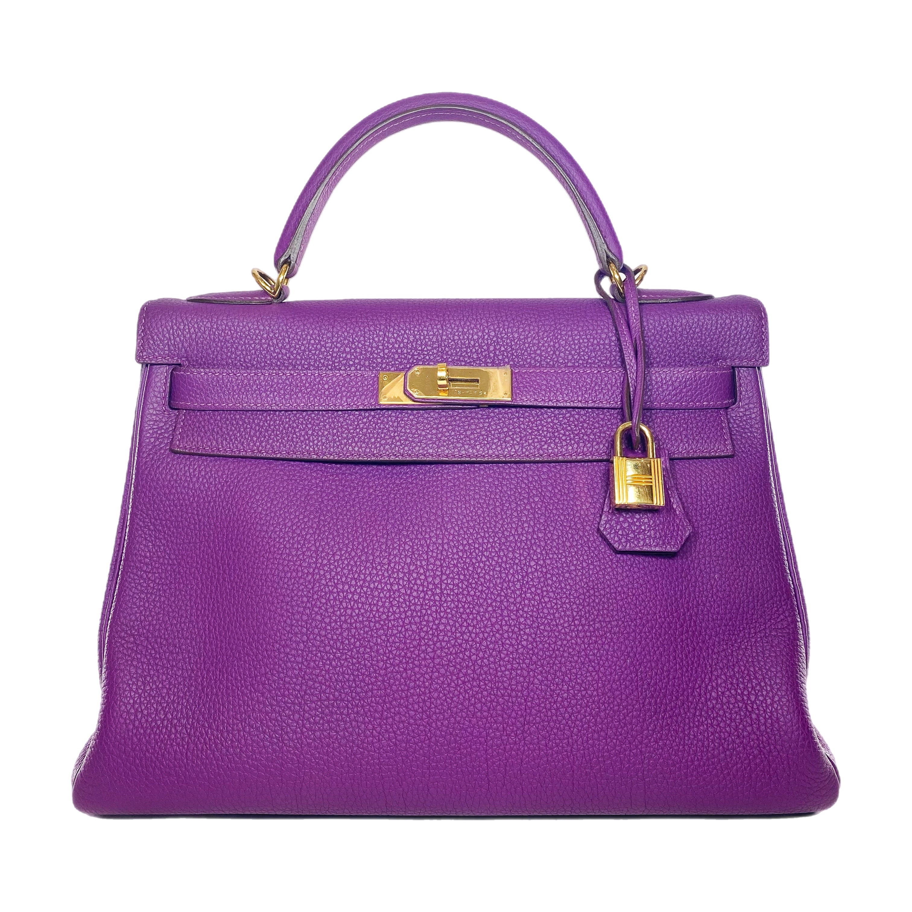 Hermes Kelly 32 Anemone Togo Gold Hardware