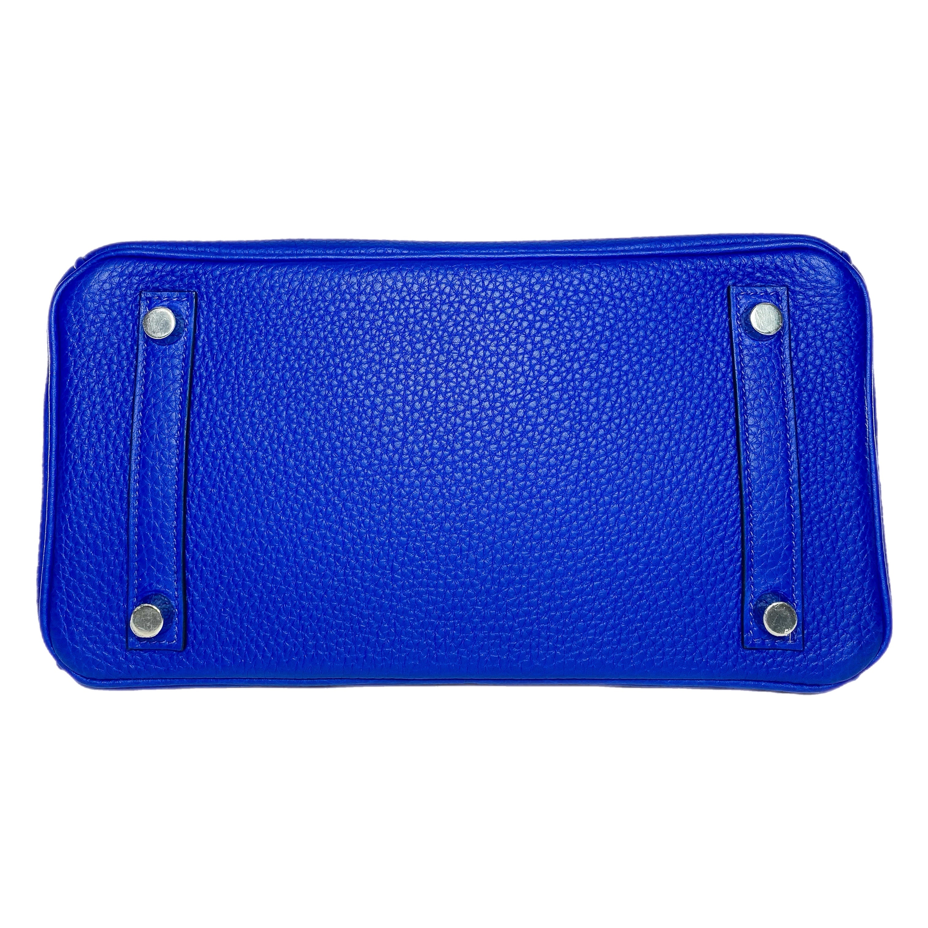 Hermes Birkin 25 Bleu Royal Capucine Togo Palladium Hardware