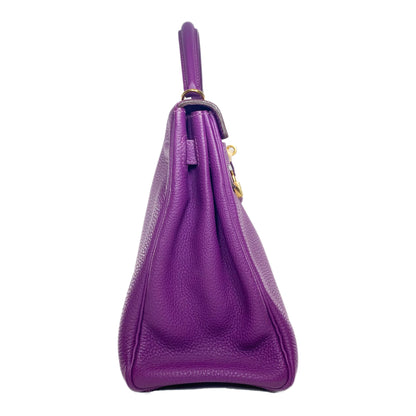 Hermes Kelly 32 Anemone Togo Gold Hardware