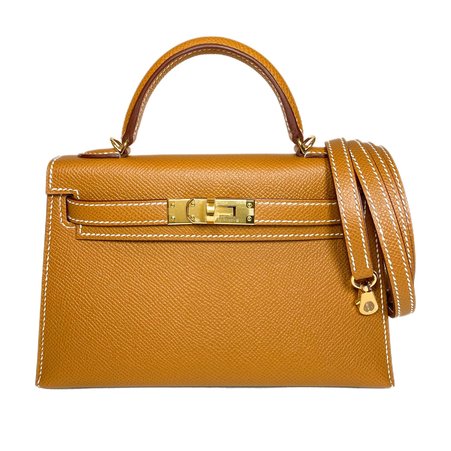 Hermes Mini Kelly 20 Gold Epsom Gold Hardware