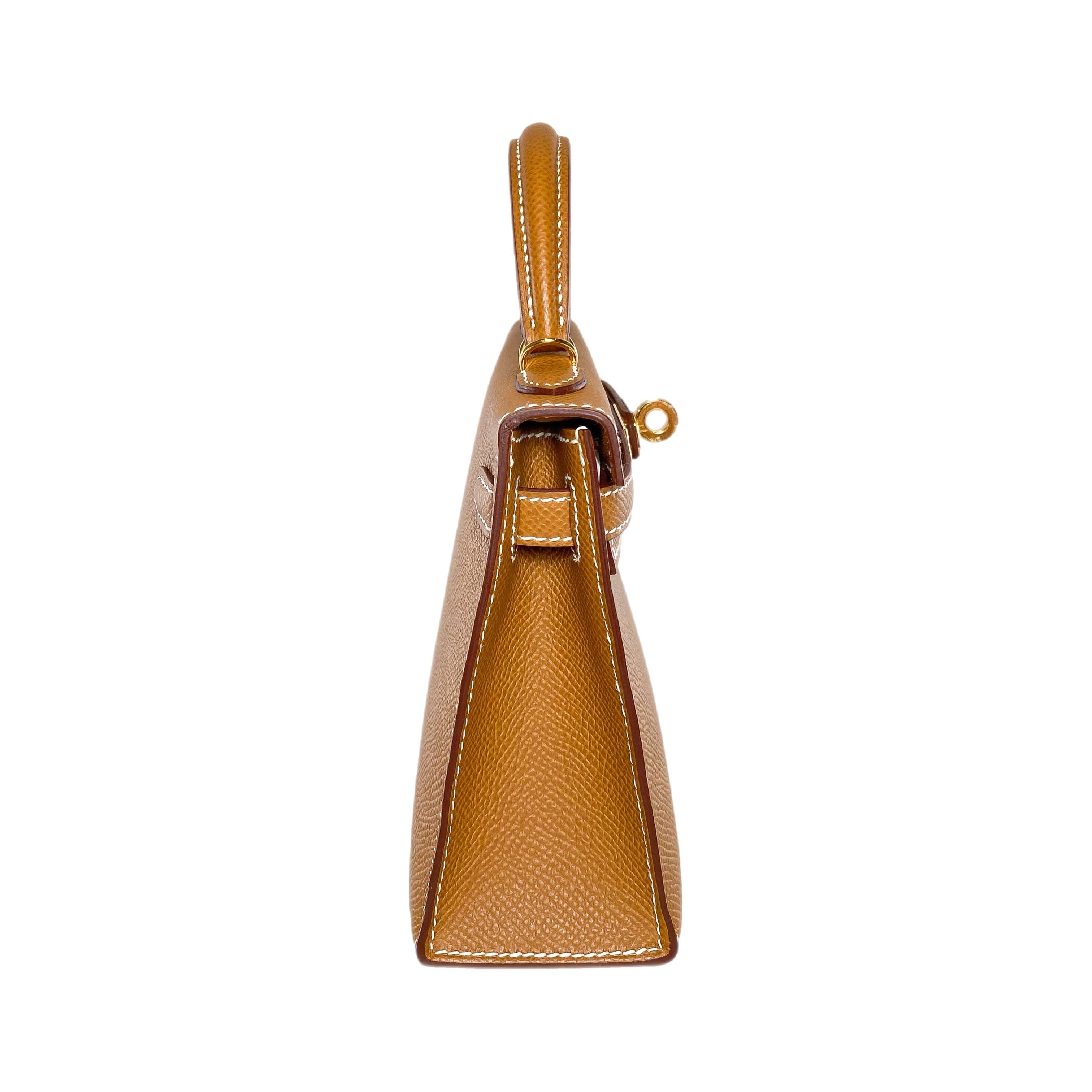 Hermes Mini Kelly 20 Gold Epsom Gold Hardware