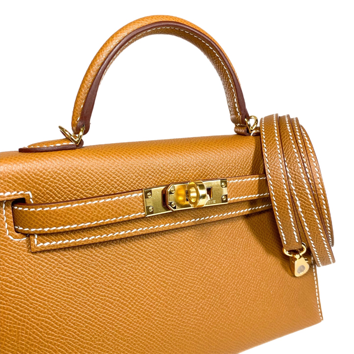 Hermes Mini Kelly 20 Gold Epsom Gold Hardware