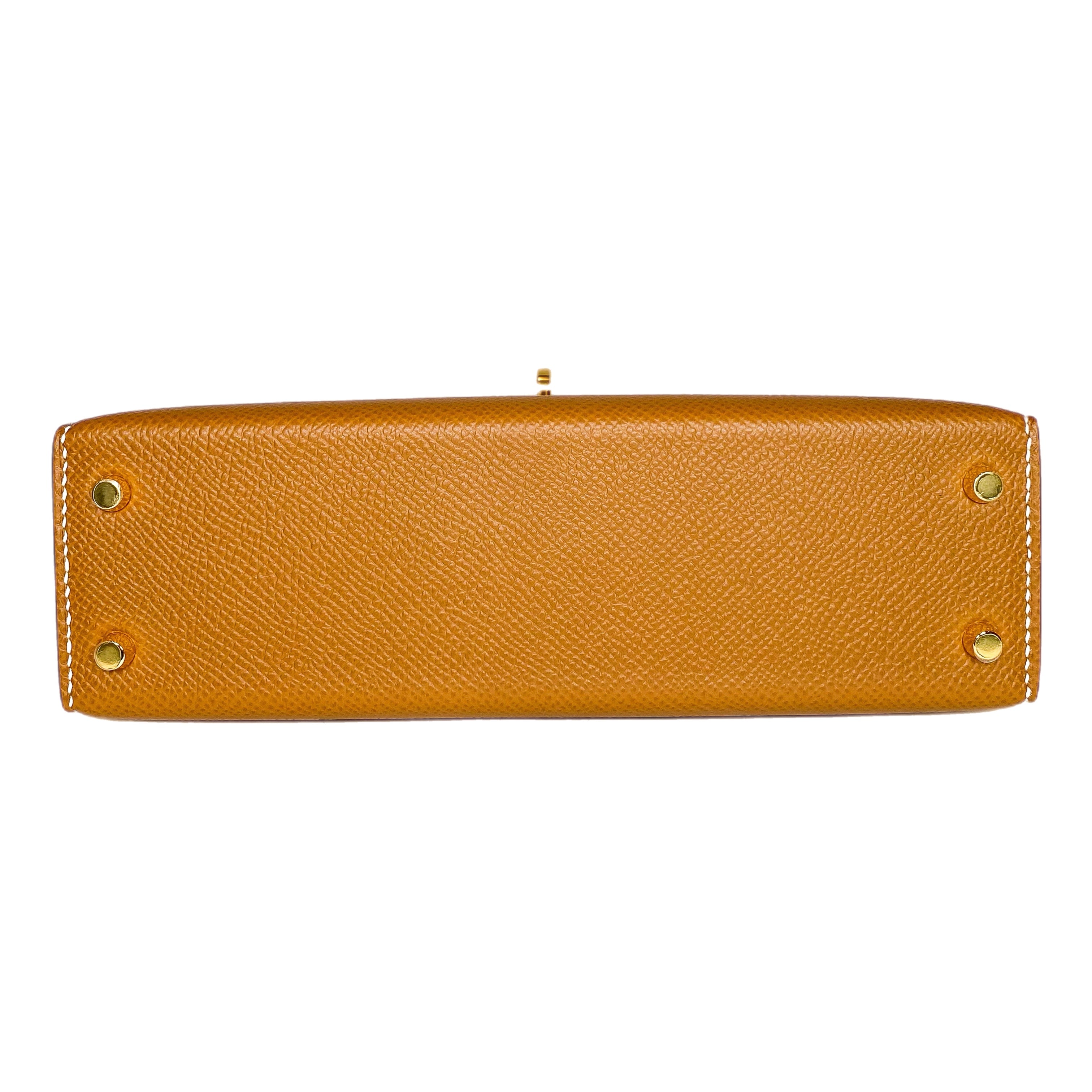 Hermes Mini Kelly 20 Gold Epsom Gold Hardware