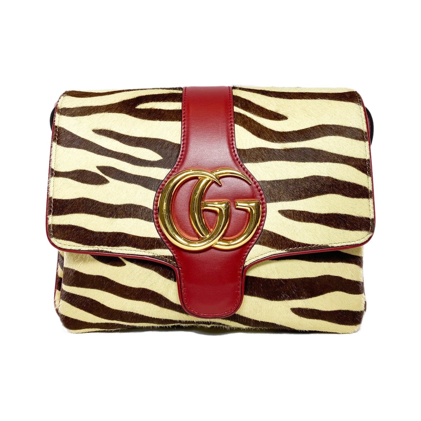 Gucci Arli Tiger Print Pony Hair Messenger Bag