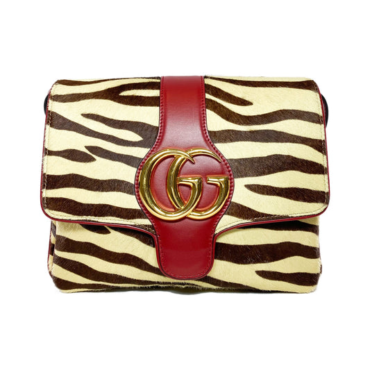 Gucci Arli Tiger Print Pony Hair Messenger Bag