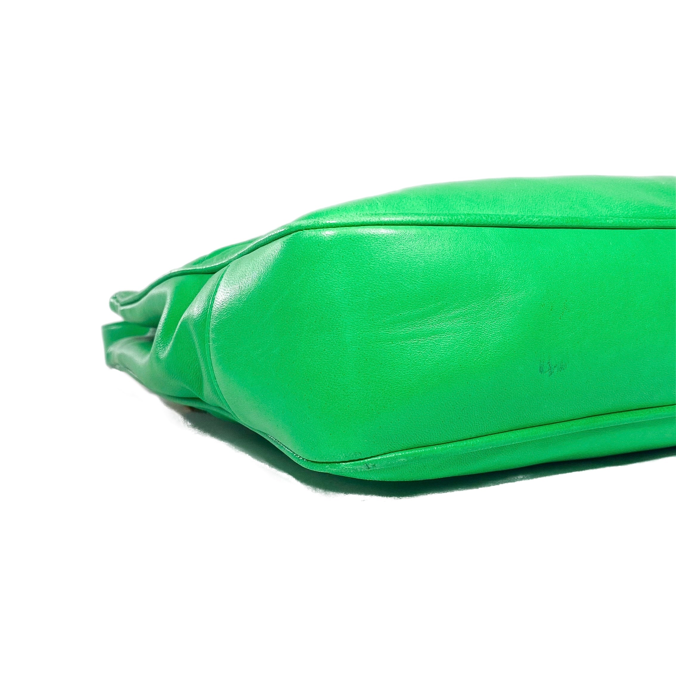 Chanel Green Lambskin Vintage Shoulder Bag