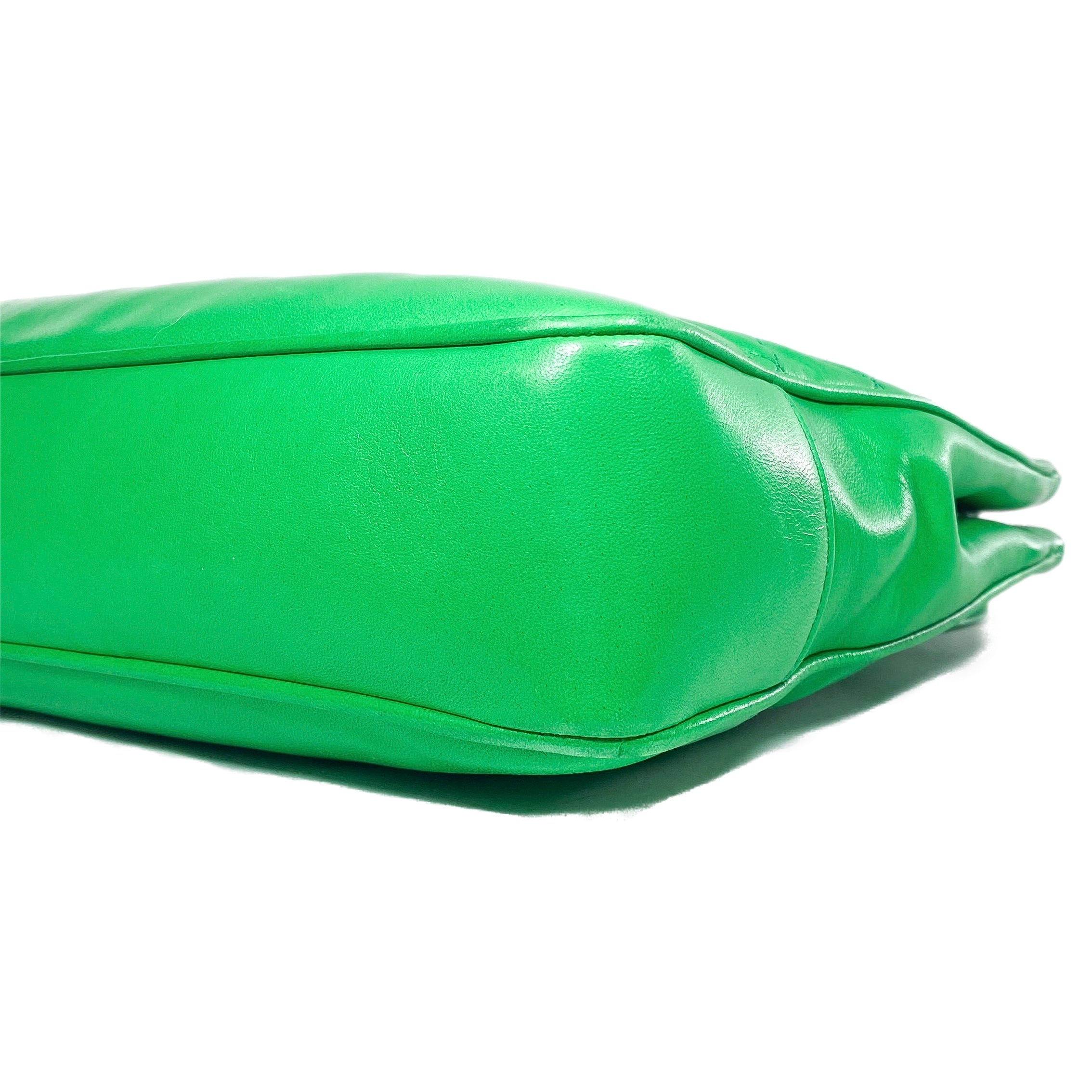 Chanel Green Lambskin Vintage Shoulder Bag