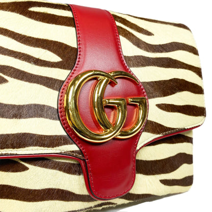 Gucci Arli Tiger Print Pony Hair Messenger Bag