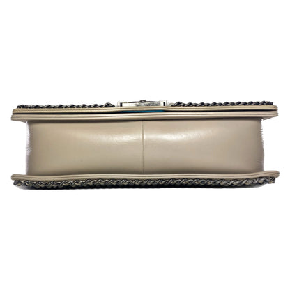 Chanel Beige New Medium Chained Boy Flap Bag