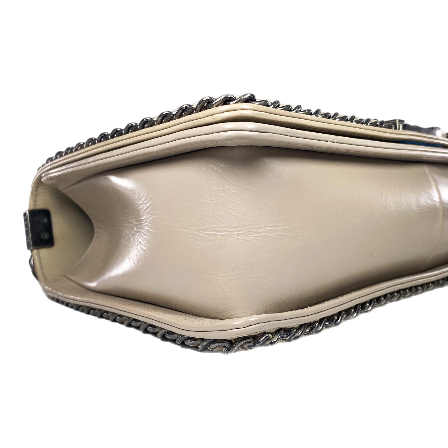 Chanel Beige New Medium Chained Boy Flap Bag