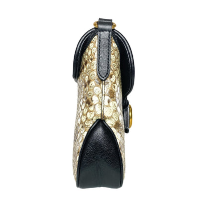 Gucci Python GG Marmont Shoulder Bag