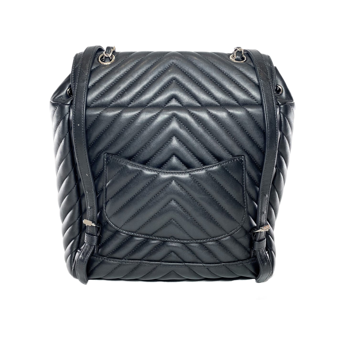 Chanel Black Chevron Urban Spirit Backpack