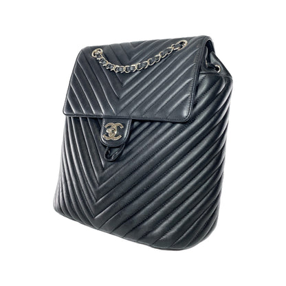 Chanel Black Chevron Urban Spirit Backpack