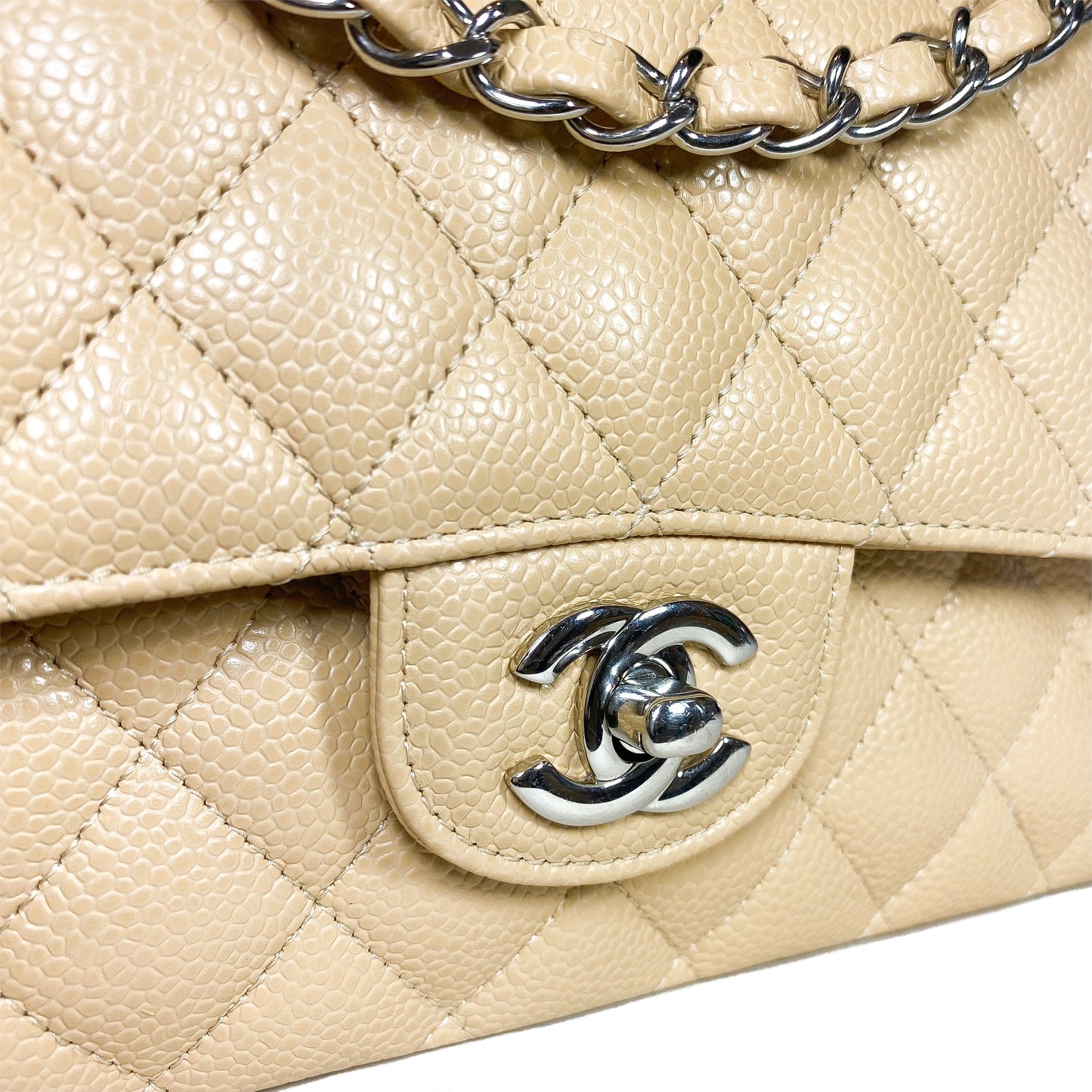 Chanel Beige Medium Classic Flap Bag