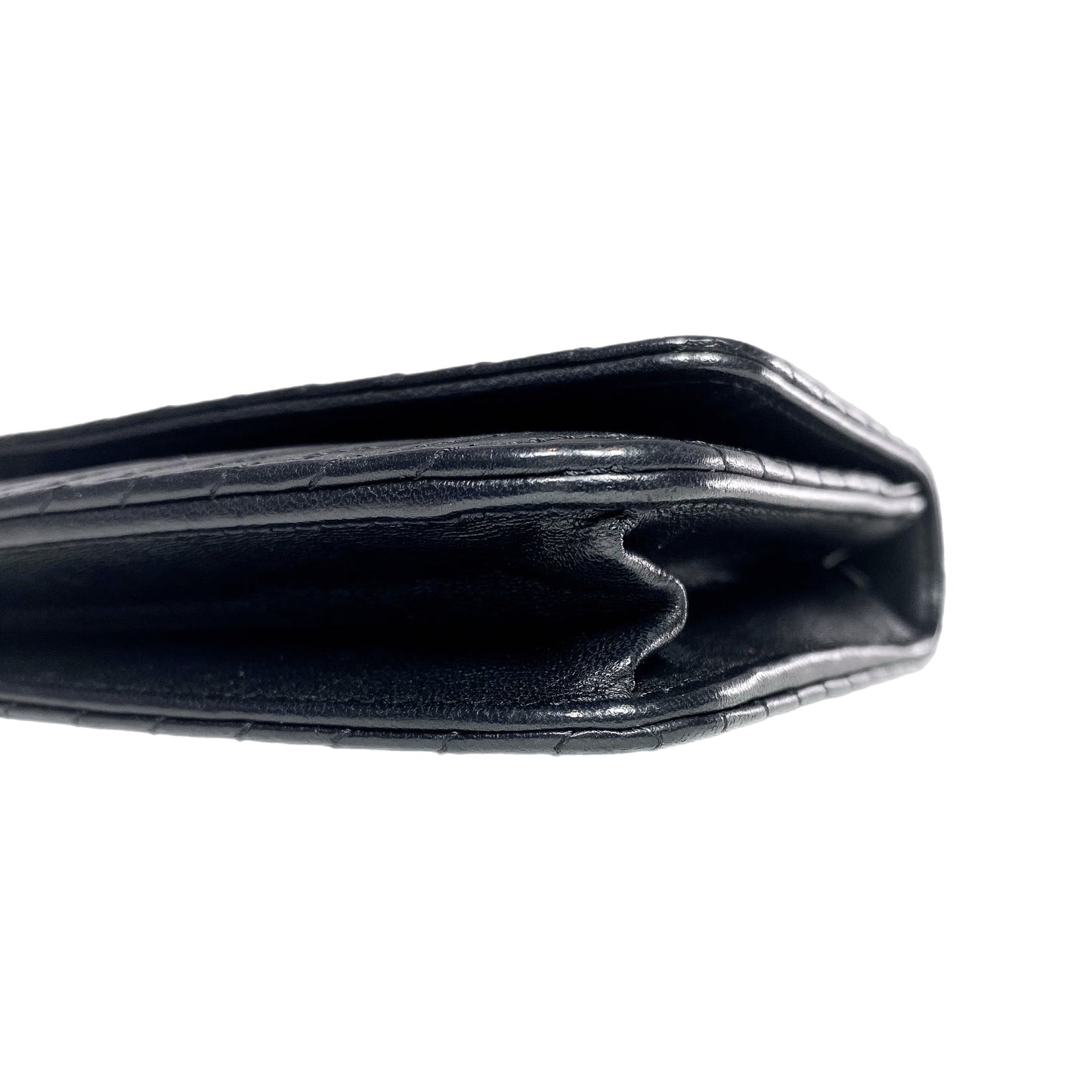 Chanel So Black Chevron Wallet on Chain