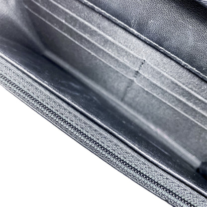 Chanel So Black Chevron Wallet on Chain