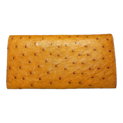 Ferragamo Camel Ostrich Wallet