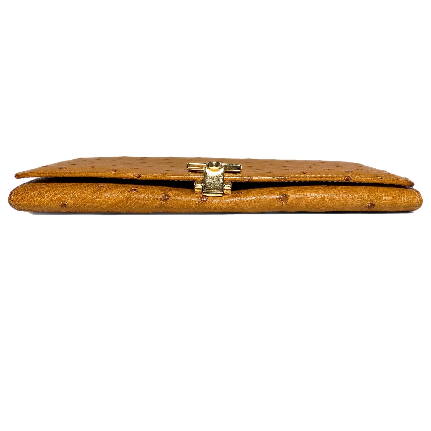 Ferragamo Camel Ostrich Wallet
