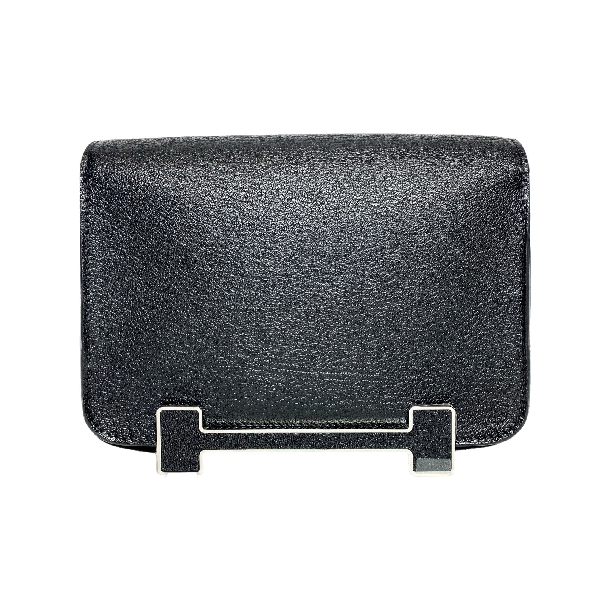 Hermes Geta Black Chevre Palladium Hardware – Consign of the Times ™