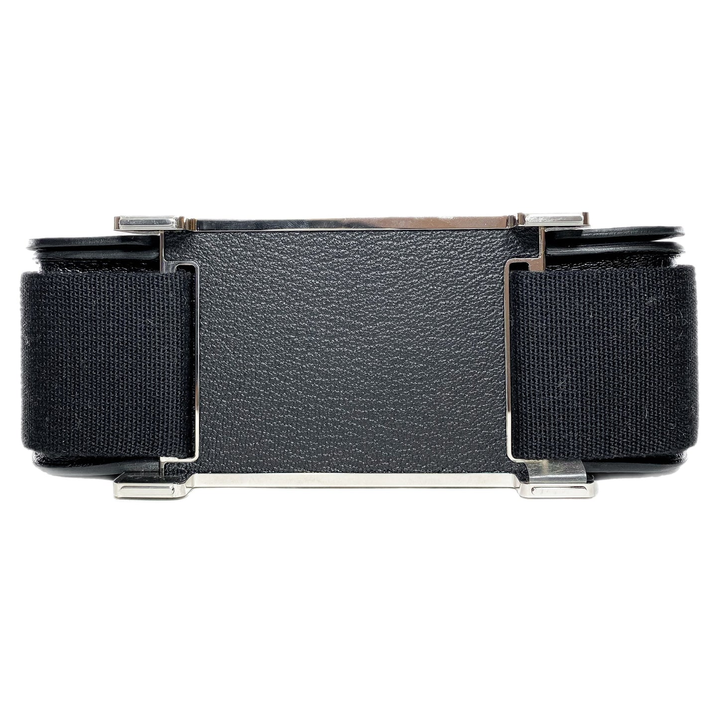 Hermes Geta Black Chevre Palladium Hardware