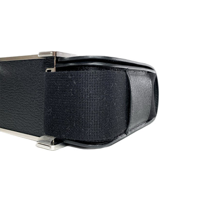 Hermes Geta Black Chevre Palladium Hardware